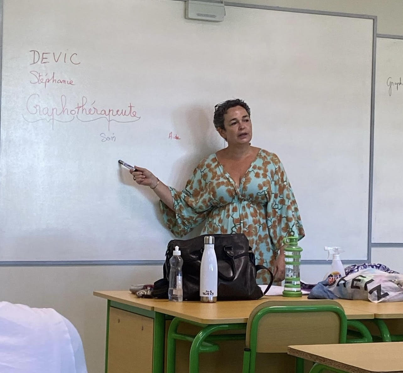Stéphanie Devic en intervention scolaire